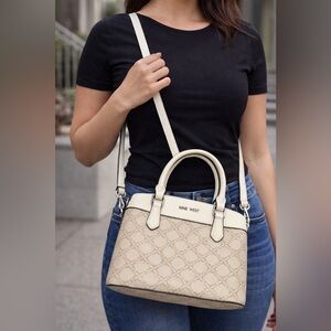 Nine West Beige and Cream Crossbody Bag